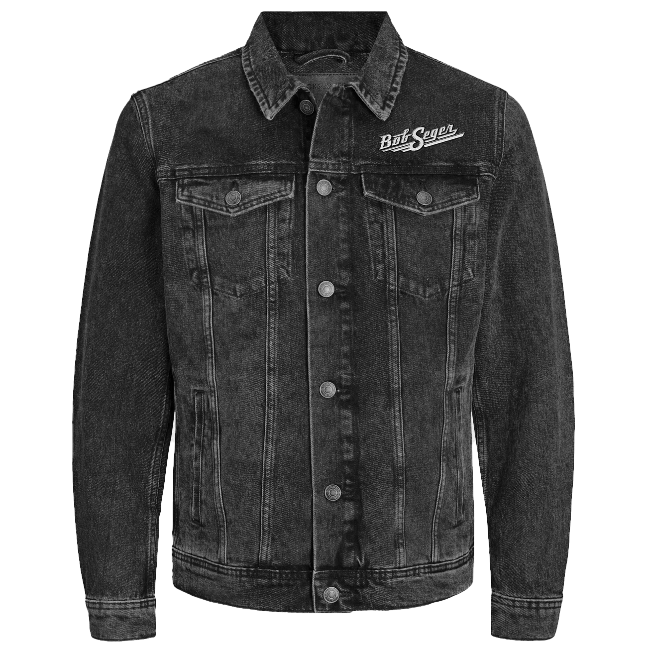 Motorcycle Eagle Black Denim Jacket