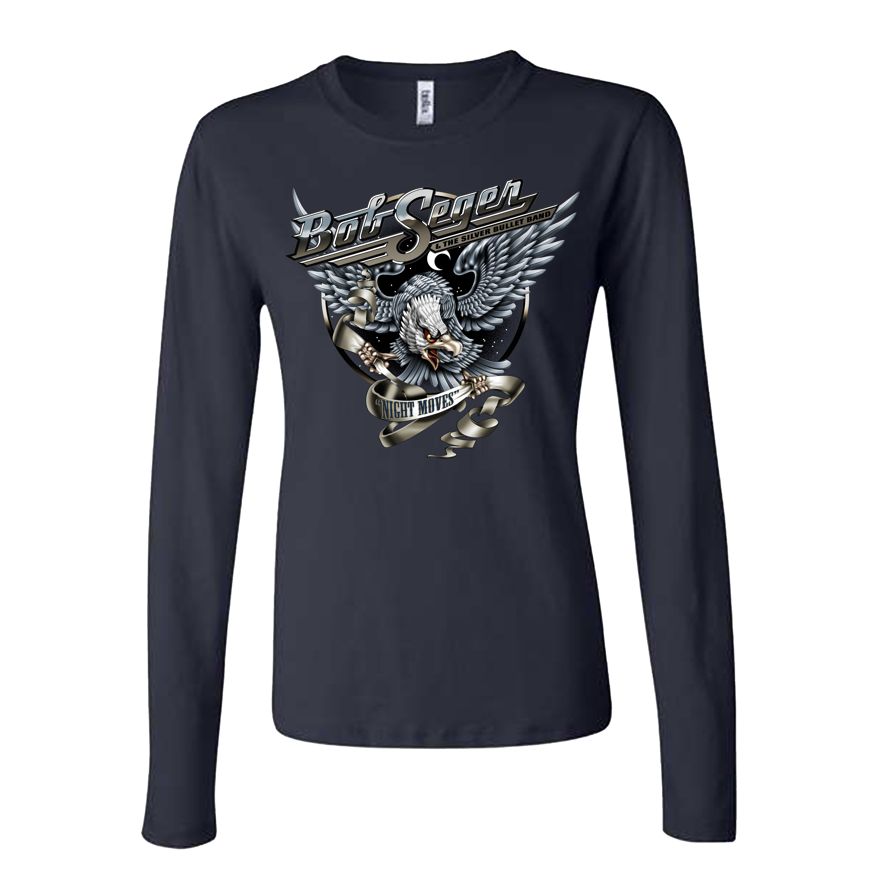 Night Moves Eagle Ladies Long Sleeve Tee