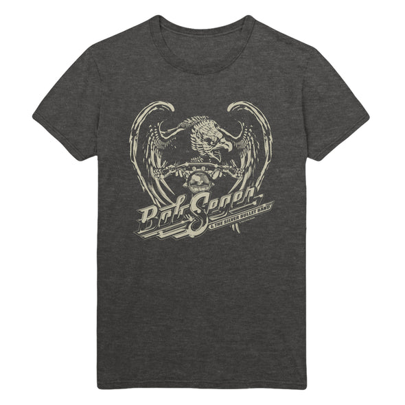 Motorcycle Eagle Charcoal Heather Tee