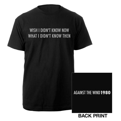 Against the Wind Lyric Tee-Bob Seger